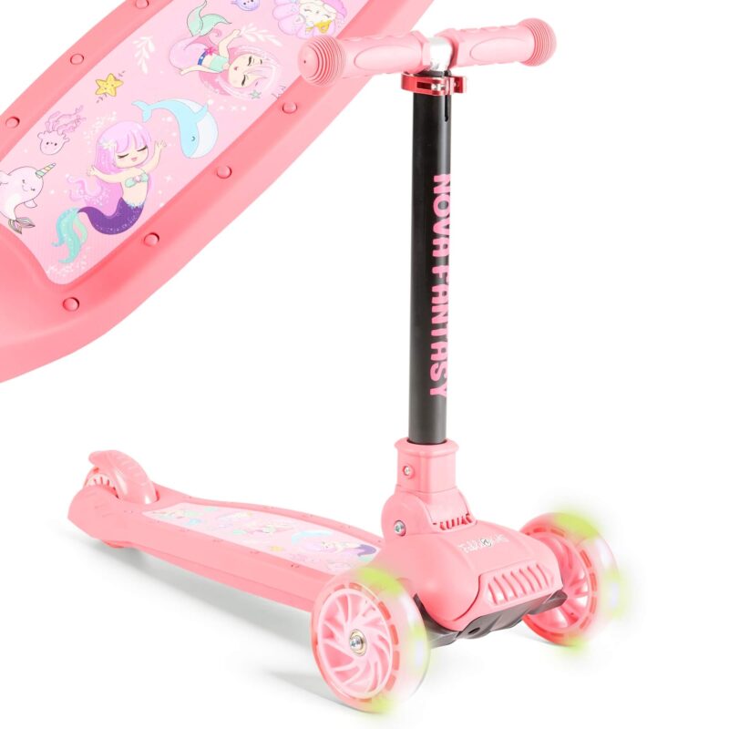Kinderroller mit LED Leuchträdern NOVA FANTASY